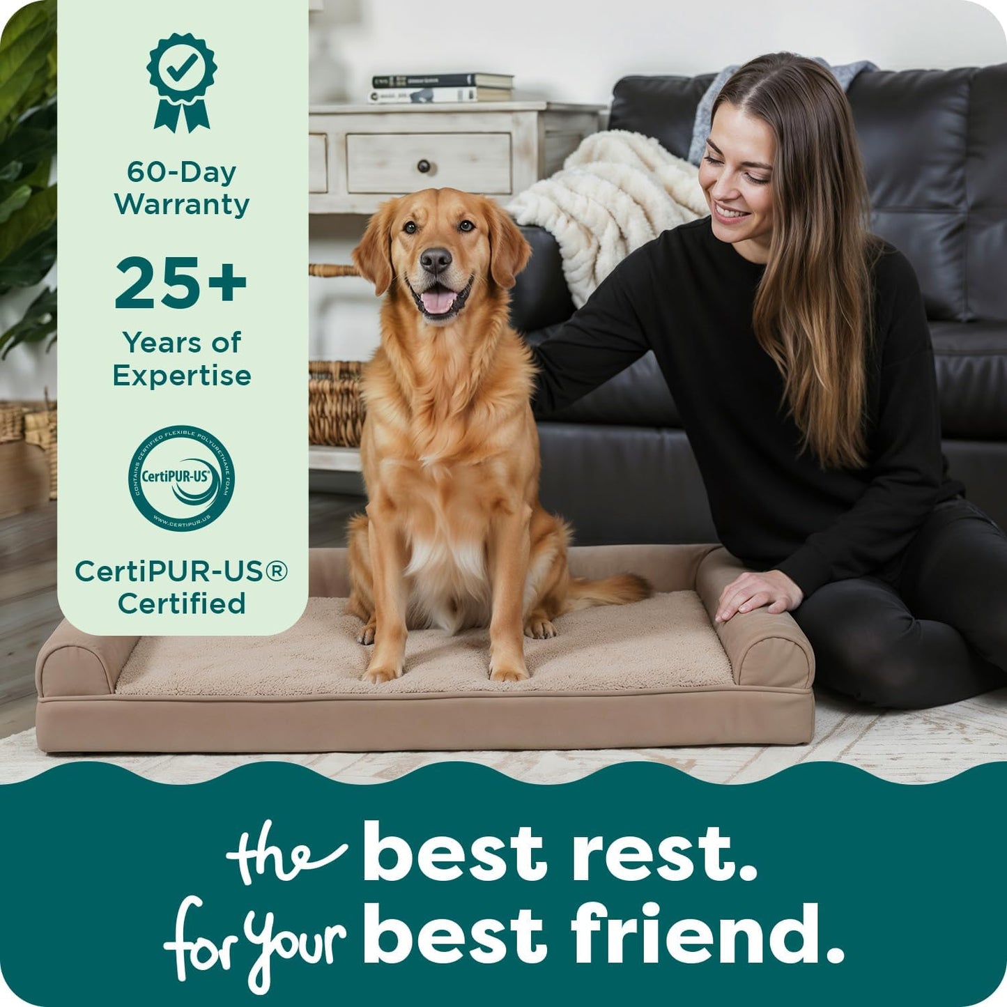 Orthopedic, Cooling Gel, and Memory Foam Pet Beds for Small, Medium, and Large Dogs and Cats - Luxe Perfect Comfort Sofa Dog Bed, Performance Linen Sofa Dog Bed, and More