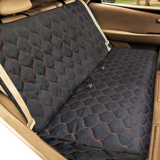 Dog Car Seat Cover Waterproof Pet Bench Seat Cover Nonslip and Heavy Duty Pet Car Seat Cover for Dogs with Universal Size Fits Cars, Trucks and Suvs (60" W X 51" L, Black)