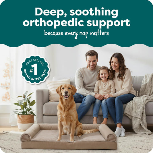 Orthopedic, Cooling Gel, and Memory Foam Pet Beds for Small, Medium, and Large Dogs and Cats - Luxe Perfect Comfort Sofa Dog Bed, Performance Linen Sofa Dog Bed, and More