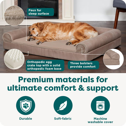 Orthopedic, Cooling Gel, and Memory Foam Pet Beds for Small, Medium, and Large Dogs and Cats - Luxe Perfect Comfort Sofa Dog Bed, Performance Linen Sofa Dog Bed, and More