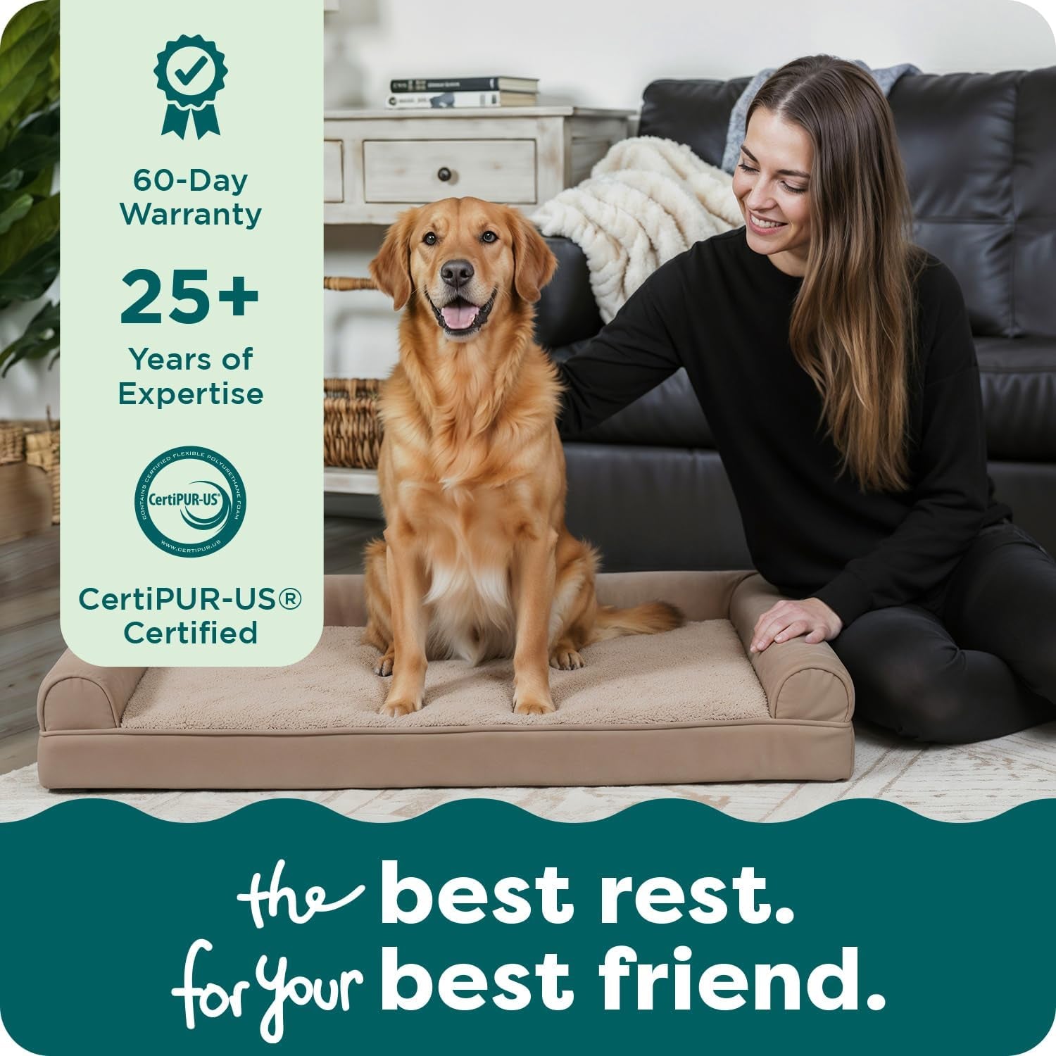 Orthopedic, Cooling Gel, and Memory Foam Pet Beds for Small, Medium, and Large Dogs and Cats - Luxe Perfect Comfort Sofa Dog Bed, Performance Linen Sofa Dog Bed, and More